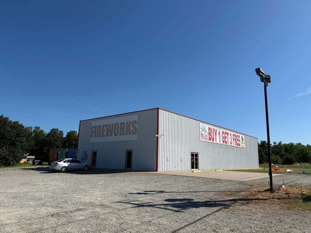 Fireworks World store in Calera, Oklahoma