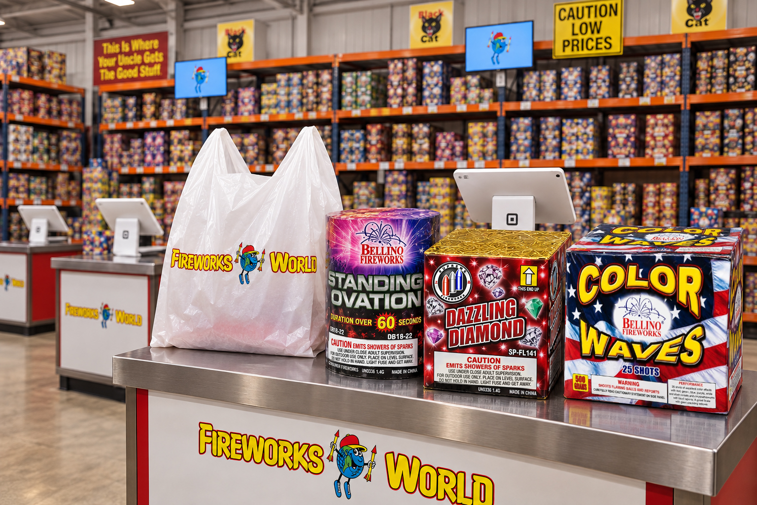 Fireworks World shop near Dallas