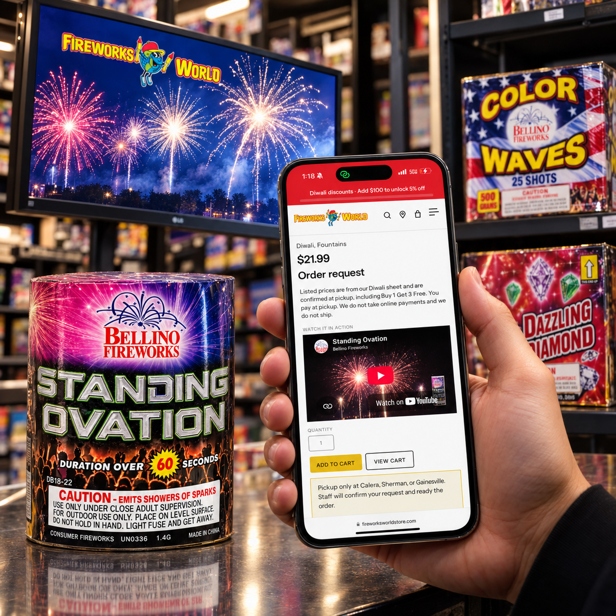 Standing Ovation fireworks at Fireworks World