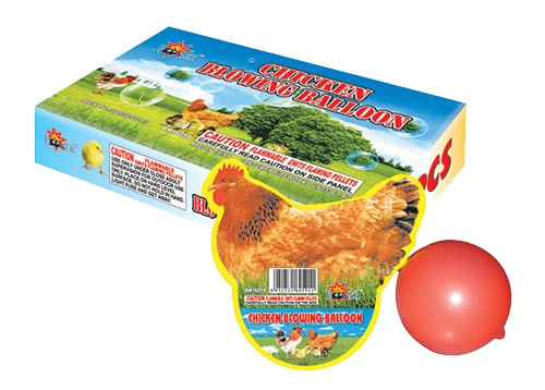 Chicken Blowing Balloon